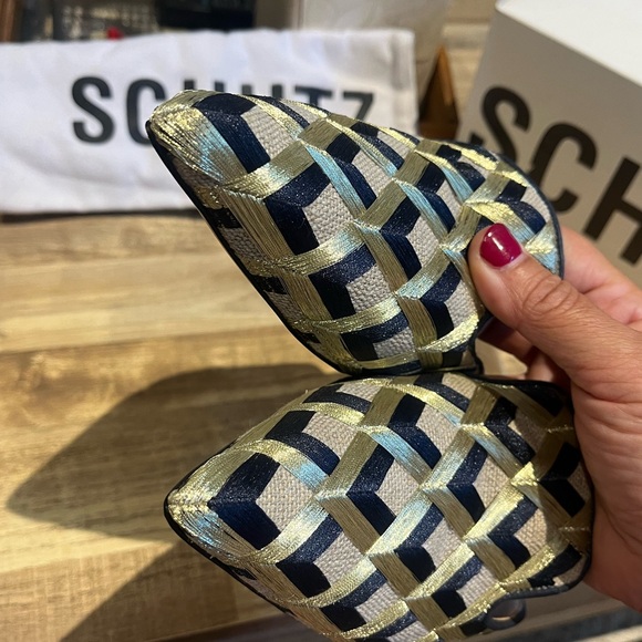 NIB Schultz Rose Nubuck and Fabric Mule - Picture 4 of 15